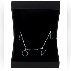 LOVE Blue & Sterling Silver 💙🩶 Alphabet Necklace